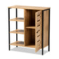 Vander Shoe Storage Cabinet Modern Contemporary Design Oak Brown Wood Black Metal 1 Door Organized Footwear Storage