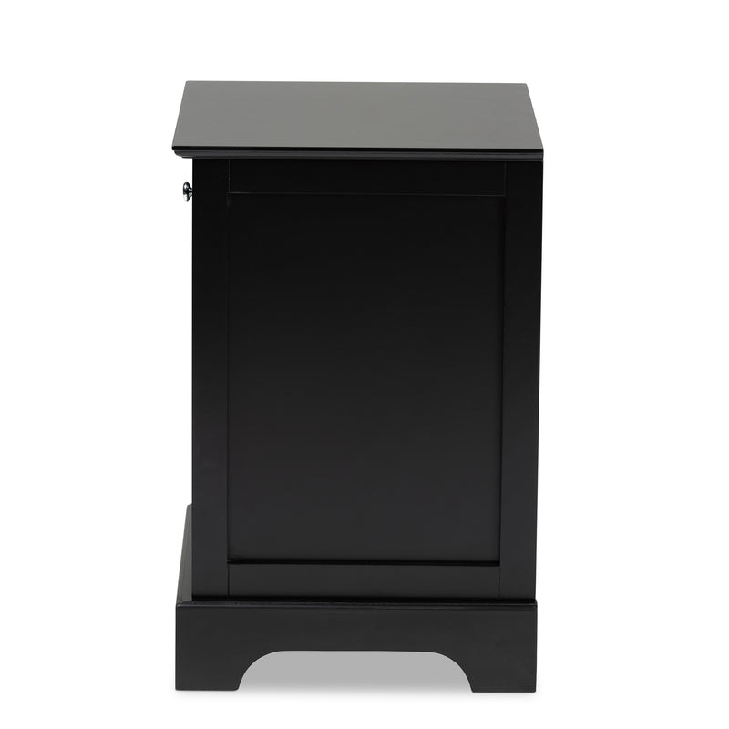 Chase End Table Modern Transitional Black Finished 1-Drawer Wood