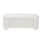 Oakes Modern Storage Bench in Ivory Boucle Upholstery with Stylish Design and Functional Storage