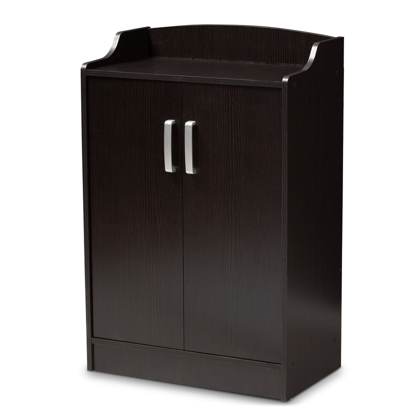 Verdell Shoe Cabinet Modern Contemporary Wenge Brown Finish for Stylish Storage Solutions