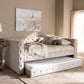 Anabella Daybed - Modern and Contemporary Grey Fabric Upholstered with Trundle