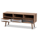 Leane TV Stand Modern Contemporary Design Natural Brown Finish Multi-Colored Wood 3 Drawers for Storage