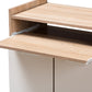 Charmain Kitchen Cabinet in Modern Contemporary Light Oak and White Finish