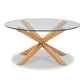 Lida Coffee Table - Modern Contemporary Design with Glass and Wood Finish, Stylish Living Room Furniture