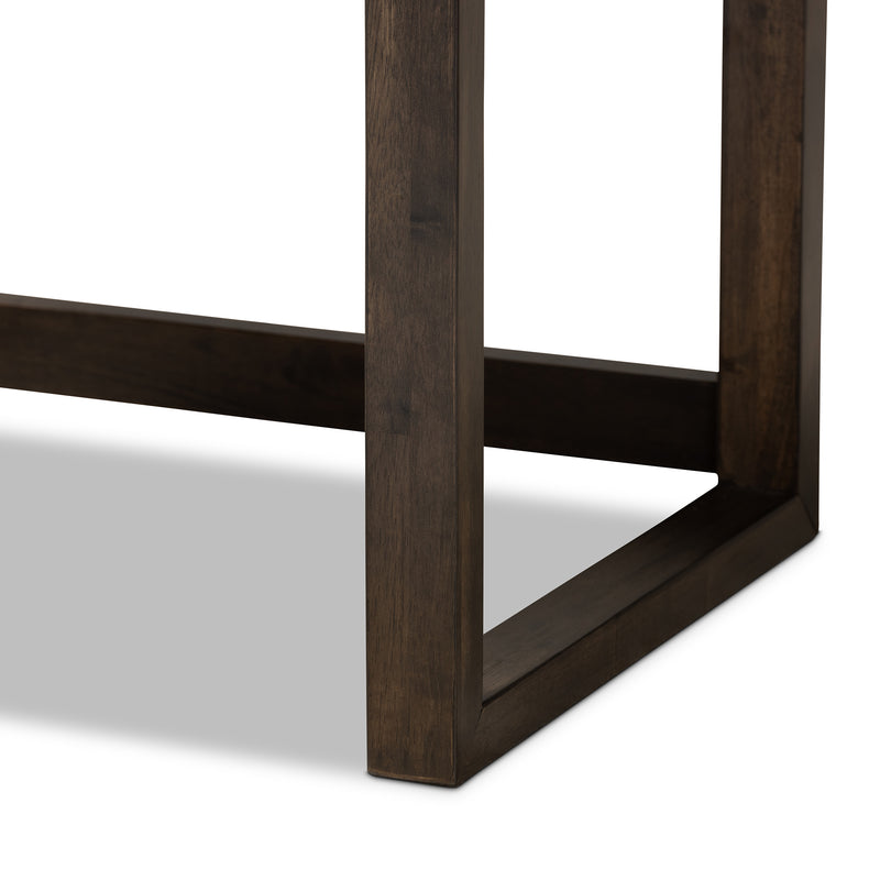 Inicio Nightstand - Modern Charcoal Brown 1-Drawer Wooden Side Table for Bedroom Storage