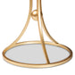 Tarmon Modern End Table - Gold Metal Base with Elegant Marble Top