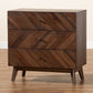 Hartman Mid-Century Modern 3-Drawer Storage Chest in Walnut Brown Finished Wood for Stylish Organization and Décor