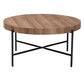 Umar Coffee Table - Modern Industrial Design with Walnut Brown Wood and Black Metal Frame for Stylish Living Room Decor