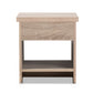 Jamie Nightstand - Modern Two-Tone Oak and Grey Wood Design with 1 Drawer and 1 Shelf for Stylish Bedroom Storage