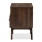 Ashfield Mid-Century Modern Nightstand Walnut Brown Wood with Storage Drawer and Stylish Design