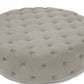 Cardiff Ottoman Beige Linen Modern Tufted