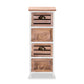 Palta Storage Unit Modern Two-Tone Wood Design with 4 Drawers in White and Oak Brown Finish for Stylish Organization