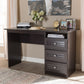 Carine Modern Desk in Wenge Brown Finish for Home Office and Workspace