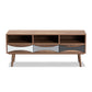 Leane TV Stand Modern Contemporary Design Natural Brown Finish Multi-Colored Wood 3 Drawers for Storage