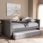 Alena Daybed - Modern and Contemporary Dark Grey Fabric Upholstered with Trundle