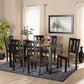 Zamira Dining Set Modern Contemporary Transitional Dark Brown Finished Wood 7-Piece