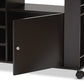 Ontario Modern Dry Bar and Wine Cabinet in Dark Brown Wood - Stylish Storage Solution