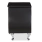 Erin Nightstand - Modern and Contemporary Black Faux Leather Upholstered