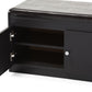 Margaret Shoe Cabinet Modern and Contemporary Dark Brown Wood 2-Door with Faux Leather Seating Bench