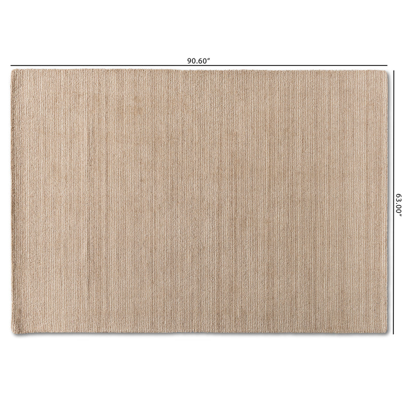 Aral Area Rug Modern and Contemporary Beige Handwoven Wool