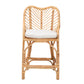 Arween Modern Bohemian Rattan Counter Stool in Natural Brown - Stylish Seating for Kitchens, Bars, and Dining Spaces