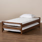 Klara Expandable Twin to King Size Bed Frame in Modern Walnut Finish