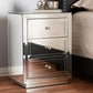 Lina Mirrored End Table - Modern Hollywood Regency Glamour with 3 Drawers for Stylish Storage and Decor