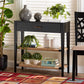 Freya Console Table Modern Bohemian Design Black Finished Bayur Wood with 1 Drawer for Stylish Storage