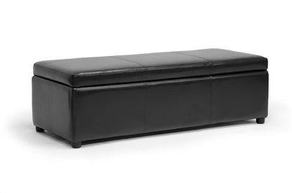 Dennehy Ottoman Black Brown Modern