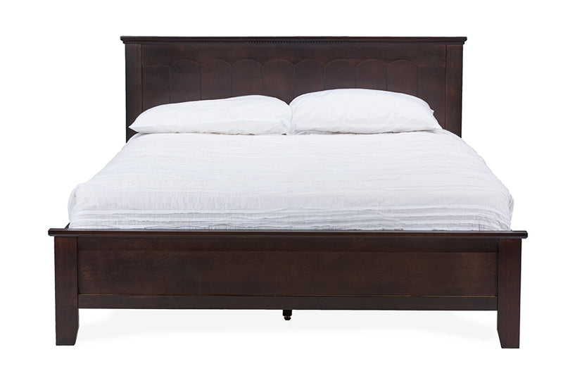 Schiuma Cappuccino Twin Size Bed Contemporary Wood Design for Stylish Bedrooms