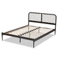 Dora Queen Size Platform Bed - Modern Industrial Design with Black Metal Frame