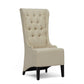 Vincent Modern Accent Chair in Beige Linen - Stylish Upholstered Seating for Living Room, Bedroom or Office Decor