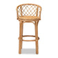 Orchard Bohemian Rattan Bar Stool in Natural Brown - Stylish Seating for Home Bars and Kitchens