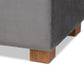 Roanoke Ottoman Modern and Contemporary Grey Velvet Fabric Upholstered Grid-Tufted Storage Bench