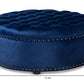 Iglehart Ottoman Modern and Contemporary Royal Blue Velvet Fabric Upholstered Tufted