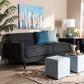 Allister Sofa Mid-Century Modern Dark Grey Fabric Upholstered