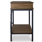 Newcastle Console Table Wood and Metal Criss-Cross Design for Entryway or Living Room Furniture