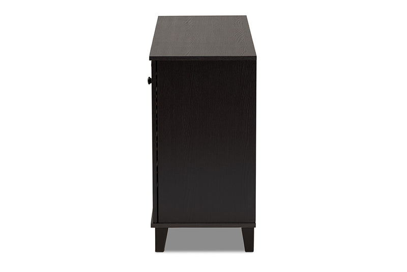 Warren Espresso Shoe Storage Cabinet with Modern Design and Ample Space for Organizing Footwear