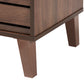 Teresina Mid-Century Modern TV Stand in Walnut Brown with 2 Doors for Stylish Living Room Storage