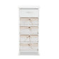 Madelia Storage Unit Modern White Finished Wood with 1 Drawer for Organized Living and Stylish Home Décor