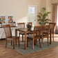 Erion Dining Set Modern and Contemporary Dark Brown Finished Wood 7-Piece