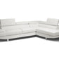 Selma Sectional Sofa Black Leather Modern