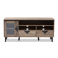 Cardiff TV Stand Modern Light Brown Wood 55-Inch Entertainment Center with Storage for Living Room