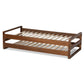 Klara Expandable Twin to King Size Bed Frame in Modern Walnut Finish