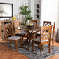 Jana Dining Set Modern Grey Fabric and Espresso Brown Finished Wood 7-Piece