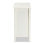 Kendall Kitchen Storage Cabinet Classic White Finished Wood with Glass Doors for Stylish Organization and Display