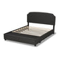 Larese Queen Size Platform Storage Bed Dark Grey Fabric Upholstered with 2 Convenient Drawers for Storage