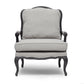 Antoinette Classic French Accent Chair with Antiqued Finish - Elegant Vintage Design for Living Room or Bedroom