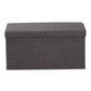 Faber Cat Litter Box Cover Modern Dark Grey Fabric Upholstered with Wood Design for Stylish Pet Housing