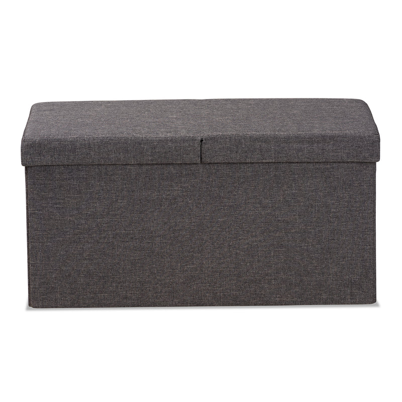 Faber Cat Litter Box Cover Modern Dark Grey Fabric Upholstered with Wood Design for Stylish Pet Housing